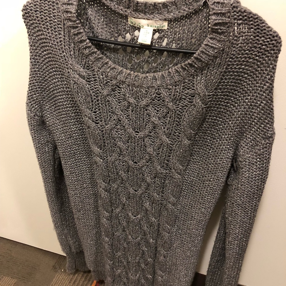 Gray long sweater